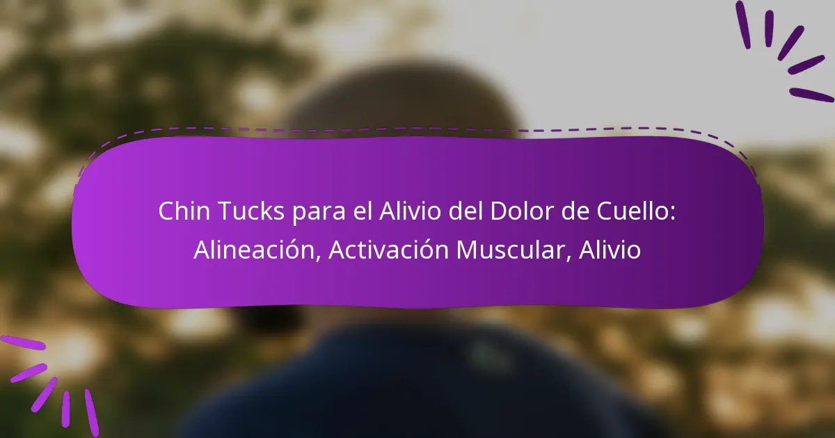 Chin Tucks para el Alivio del Dolor de Cuello: Alineación, Activación Muscular, Alivio