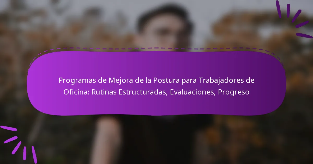 Programas de Mejora de la Postura para Trabajadores de Oficina: Rutinas Estructuradas, Evaluaciones, Progreso